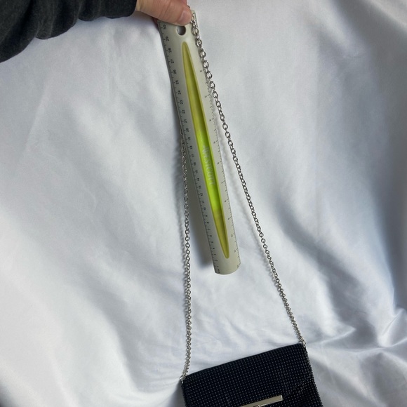 Black 3D dot clutch with strap - Picture 8 of 8